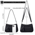 thumbnail image 3 of HAWEE Genuine Leather Purse for Women Hobo Bag Trendy Crossbody Bag and Shoulder Bag with 2 Straps, 3 of 5