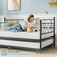 thumbnail image 4 of Twin Metal Daybed with Trundle - Space-Saving Sofa Bed, Black Color for Living Room or Bedroom, 4 of 9