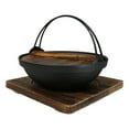 thumbnail image 3 of Large Cast Iron Japanese Sukiyaki Shabu Nabe Cooking Hot Pot With Trivet 9.5"D, 3 of 8