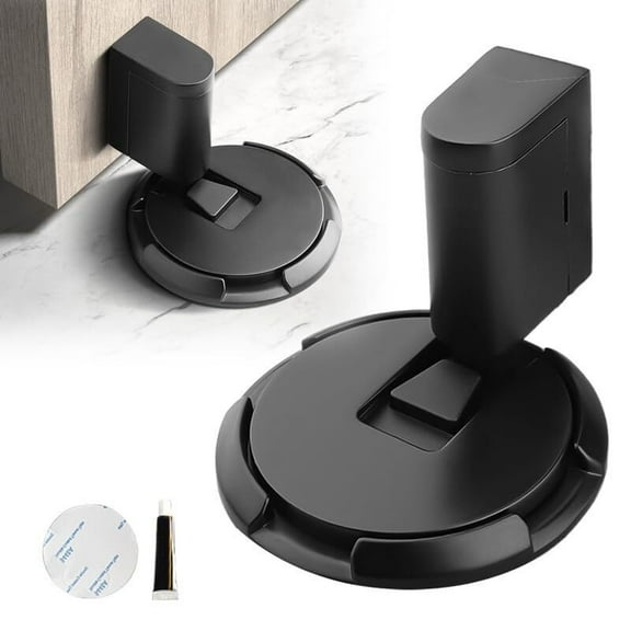 Magnetic Door Stopper, 2024 New Punch-Free Mechanical Floor Door Stopper, Adjustable Door Stoppers, Silent Magnetic Door Catch with Adhesive for Home Bedroom Door(Bronze)