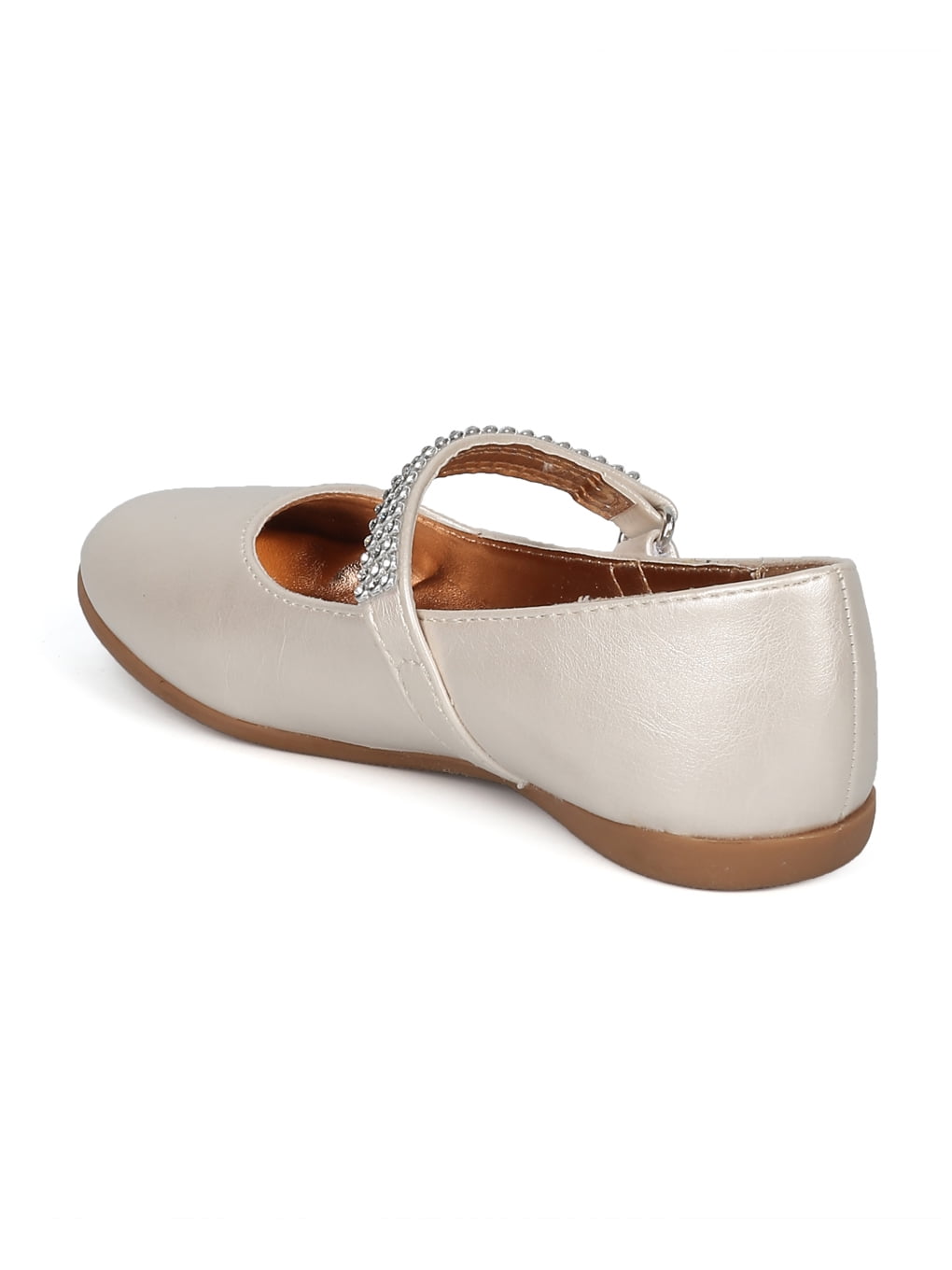 Indulge Grace-01 Girls Round Toe Rhinestone Mary Jane Ballet Flat HC74