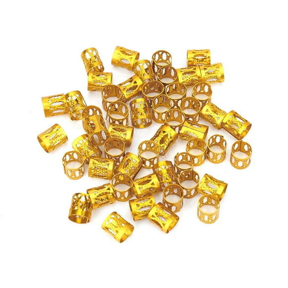 ANGGREK 3 Types Adjustable Metal Hair Braid Beads Rings Cuff Hair Beauty Decoration Tools Accessories