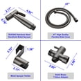thumbnail image 4 of Boyel Living Single-Handle Bidet Faucet with Sprayer Holder,Bathroom Handheld Bidet Sprayer Stainless Steel and Flexible Bidet Hose in Gun Grey, 4 of 11