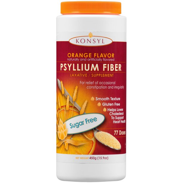 Konsyl Orange Flavor Psyllium Fiber Laxative/Supplement 15.9 oz. Bottle