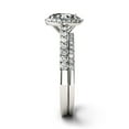 thumbnail image 5 of Charles & Colvard 14K White Gold Moissanite 7x5mm Oval Halo Bridal Set-Size 9 1.28cttw DEW, 5 of 8