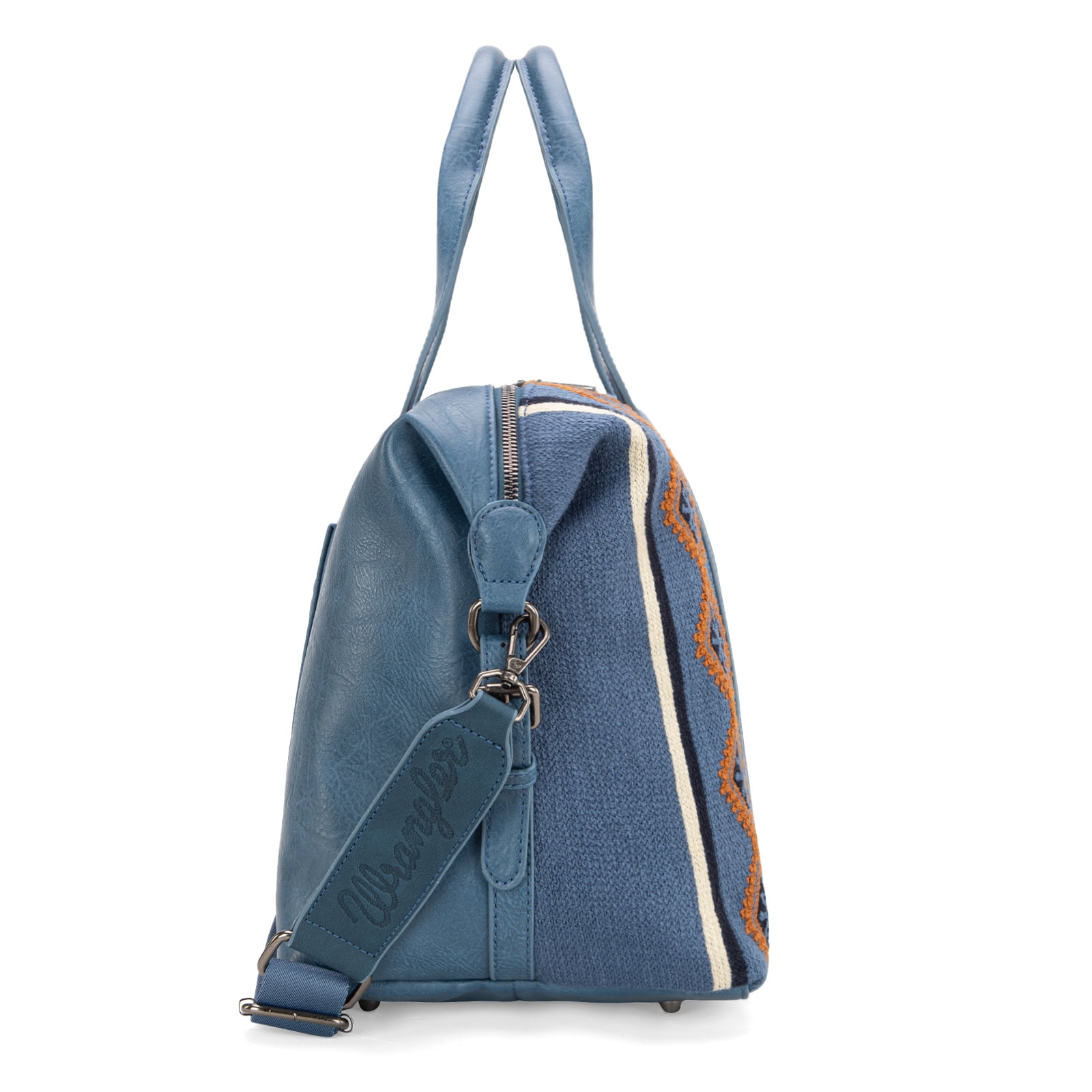 Wrangler Duffel Bag for Women Large Travel Weekender Bag Designer Tapestry Carry On Bags, Tapestry-Jean