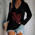 thumbnail image 2 of Camiseta de manga larga con estampado de día de San Valentín con cuello en V informal para mujer a la moda Fridja FKASFK4116, 2 of 4
