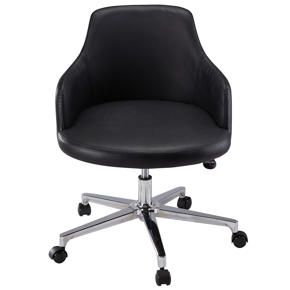 Kepooman Home Office Adjustable Swivel Leather Computer Chair with Mid Back, Black Kepooman Home Office Adjustable Swivel Leather Computer Chair with Mid Back, Black