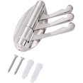 thumbnail image 2 of Stainless Steel Swivel Wall Mounted Coat Rack with 3 Folding Arms, Hanging Hanger/Hook/Towel Rack 180° Rotation, 2 of 5