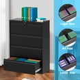 thumbnail image 6 of 52inch High 4 Drawer Metal Lateral Filing Cabinet - File Cabinets, Lockable Storage, Organizes Hanging Files (Letter/Legal/F4/A4 Size), Requires Assembly, 6 of 6