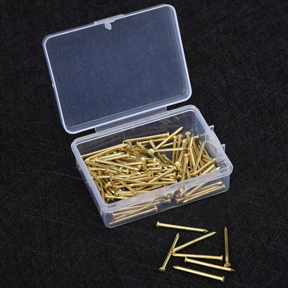 Mobutofu 300Pcs Small Nails For Picture Hanging Assorted Picture Nails Iron Copper Head Steel For