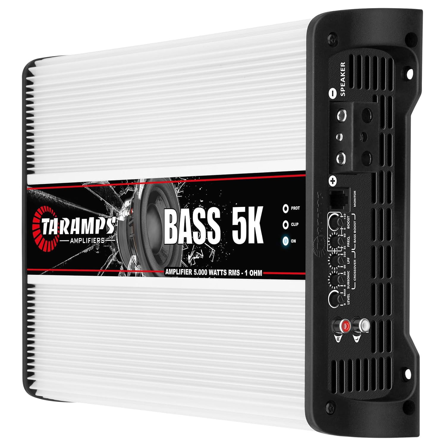 Taramps BASS 5K 1 Ohm 1 Channel 5000 Watts RMS MAX, Full Range Car Audio, Monoblock, LED Monitor Indicator, Class D Car  Amplifier