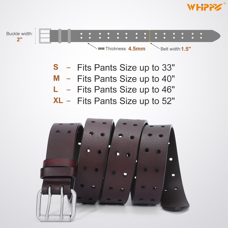 Whippy Leather Belt, Double Prong Buckle photo 7