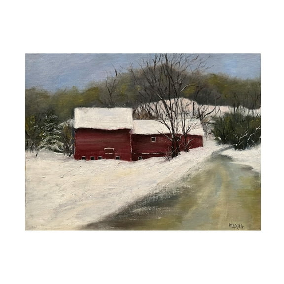 Trademark Fine Art Marilyn Wendling Winter Homestead II Canvas Wall Art