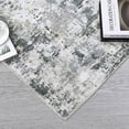 thumbnail image 6 of 10'x13' Area Rug, Abstract Neutral Rug, Stain-Resistant Low-Pile Faux Wool Carpet, Non-Slip Contemporary Throw Rug for Bedroom, Living Room, Office, Kitchen, and High-Traffic Areas, Green, 6 of 7
