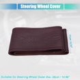 thumbnail image 4 of Funda Universal para Volante de Coche con Aguja e Hilo, 38 cm de diámetro, cómoda Piel sintética, Color Rojo Vino, 4 of 8