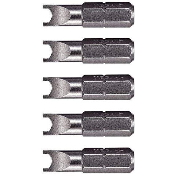 VEGA Spanner #12 Insert Bits. Professional Grade 1/4" Hex Shank #12 Spanner 1" Insert Bits. 125SP12A-5 (Pack of 5)