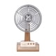 thumbnail image 1 of Ventilador de escritorio USB pequeño con ángulo ajustable, diseño retro, ligero para dormitorio, coche, verano. Marrón, 1 of 9