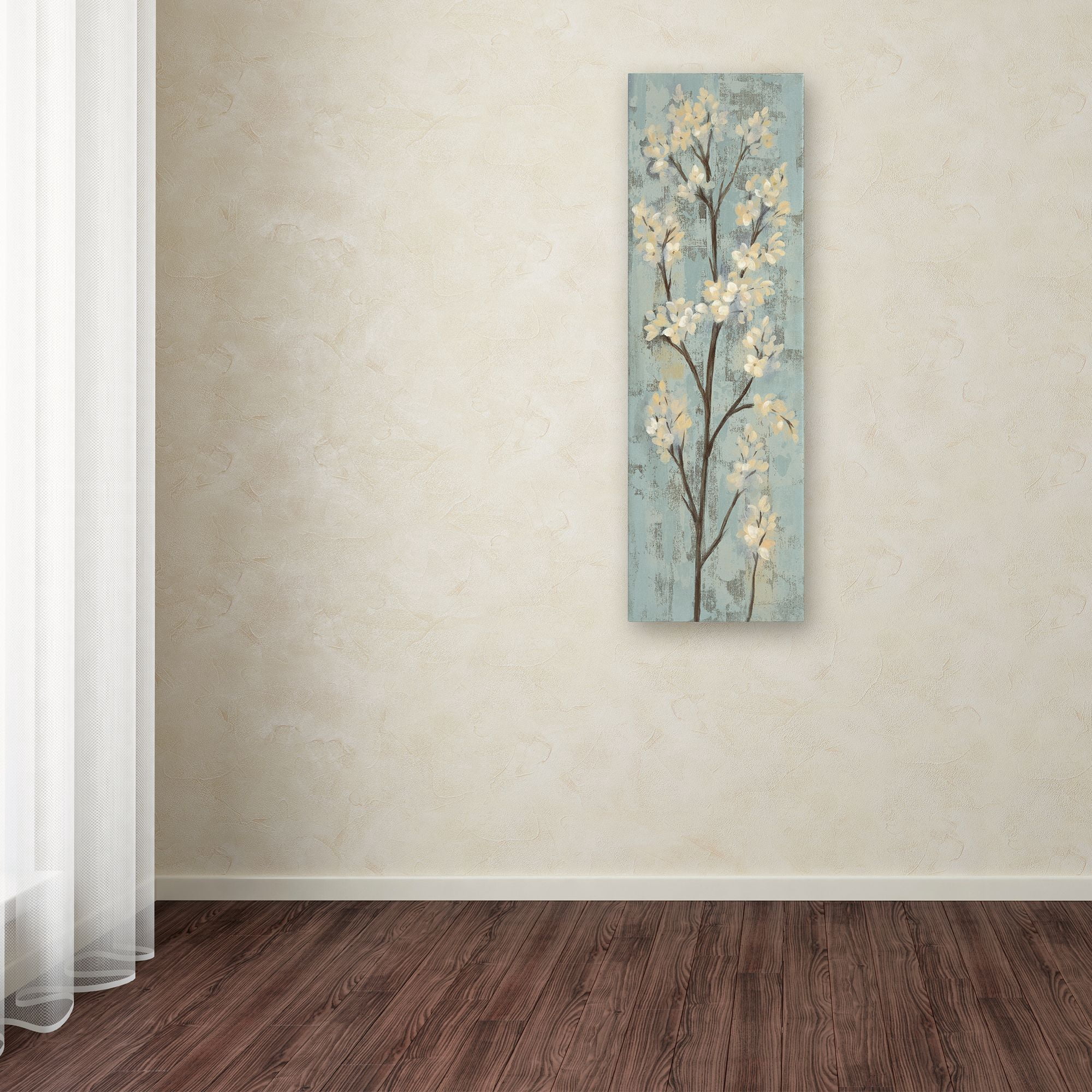 Trademark Fine Art 'Almond Branch I on Light Blue' Canvas Art by Silvia Vassileva