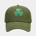 thumbnail image 4 of GDREDA Mens Summer Hat Three Leaves Pattern Baseball Cap Tongue Outdoor Sun Hat，Green, 4 of 5