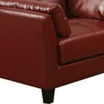 thumbnail image 4 of Benjara BM207935 Faux Leather Upholstered Chair with Curved Arms & Stitching Details, Red, 4 of 5