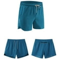thumbnail image 3 of Men's Running Gym Shorts - Quick Dry, Pockets, Polyester, S-XXXL Sizes, 66-86cm Waist for Sports, 3 of 4