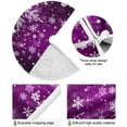 thumbnail image 2 of Christmas Tree Skirt Decorations Purple Snowflake Winter Xmas Tree Mat 48 inch for Holiday Party Supplies Rustic Ornaments Large Tree Skirt Decor, 2 of 6
