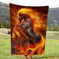 thumbnail image 4 of Cozy Horse-Themed Flannel Throw Blanket - Soft, Warm, And Perfect For Couch, Bed, Office, Or Travel - Ideal Gift For Friends, 4 of 6