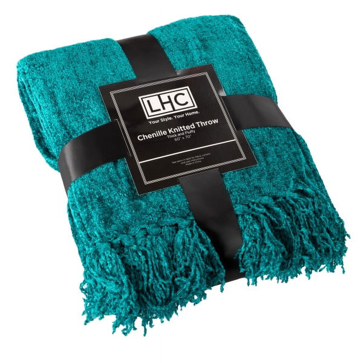 Lagoon Teal Throw Blanket for Couch - Oversized, Lightweight Home Decor Accent - Ultra-Soft Fabric for Breathable Warmth-Lavish Home