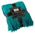 thumbnail image 2 of Lagoon Teal Throw Blanket for Couch - Oversized, Lightweight Home Decor Accent - Ultra-Soft Fabric for Breathable Warmth-Lavish Home, 2 of 5