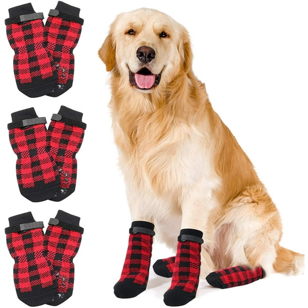 Anti Slip Dog Socks 3 Pairs Dog Grip Socks with Straps Traction Control for Indoor on Hardwood Floor Wear Pet Paw Protector for Small Medium Large Dogs Walmart