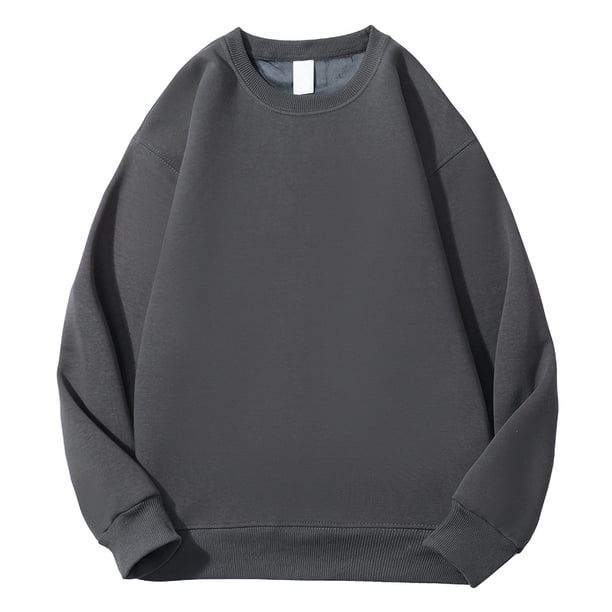 pstuiky camisas de hombre de manga larga, Sudadera con capucha informal para hombre, color sólido, terciopelo de 420 g, cálida y holgada, con capucha de manga larga Tops de hombre xxxl