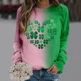 thumbnail image 2 of Chemise de la Saint-Patrick pour Femmes, Chandails en Molleton Décontractés à Manches Longues, Imprimé Graphique Amusant, 2 of 5