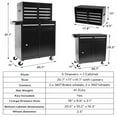 thumbnail image 2 of 2 in 1 Tool Chest with 5 Drawers, Tool Cart with 7 Organizer Tray Divider Set & Wheels, Large Rolling Tool Box Organizer for Garage, Workshop, Home Crafts, 2 of 6