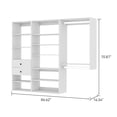 thumbnail image 3 of VivaVista Modern Walk in Closet System with Drawers and Shelves, Built in Closet Organizer Systems for Bedroom, Modular Closet Shelving with Storage Drawers, White Closet Systems for Walk in Closets, 3 of 7
