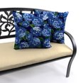 thumbnail image 3 of Jordan Manufacturing 16" x 16" Hydrangea Midnight Navy Floral Square Outdoor Throw Pillow (2 Pack), 3 of 9