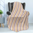 thumbnail image 4 of Stripes Soft Flannel Fleece Throw Blanket, Abstract Geometric and Soft Brush Paint on Plain Backdrop, Cozy Plush for Indoor and Outdoor Use, 60" x 80", Blush Pink, by Ambesonne, 4 of 5