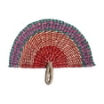 thumbnail image 2 of Handwoven Wall Decor with Macaron Colors – Colorful Seagrass Palm Leaf Woven for Boho Home Wall Hanging or Waving, 2 of 6
