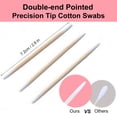 thumbnail image 2 of 1200PCS Pointed Tip Cotton Swabs, Double-end Precision Tip Cotton Swabs Microblading Cotton Swab for Makeup Nail Polish Remover Pen Disposable Makeup Touch Up Applicators Correcting Beauty Tools, 2 of 7