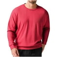 thumbnail image 1 of Hauts Décontractés pour Femmes, Manches Longues Unies Décontractées Col Rond Élastique, Haut pour Hommes, 1 of 6