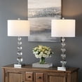 thumbnail image 3 of SAFAVIEH Liam 29 in. Table Lamps with USB Port, Clear/Chrome, Set of 2, 3 of 11