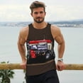 thumbnail image 6 of Logiee red tractor Print Men's Workout Tank Top,Quick Dry Workout Tank Top,Gym Muscle Tee,Fitness Bodybuilding Sleeveless T Shirt-3X-Large, 6 of 7