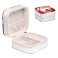 thumbnail image 2 of Valentine's Day Portable Square Jewelry Box, Earring Necklace Bracelet Organizer Storage Display Case Holder Travel Decorative Stand, 2 of 7