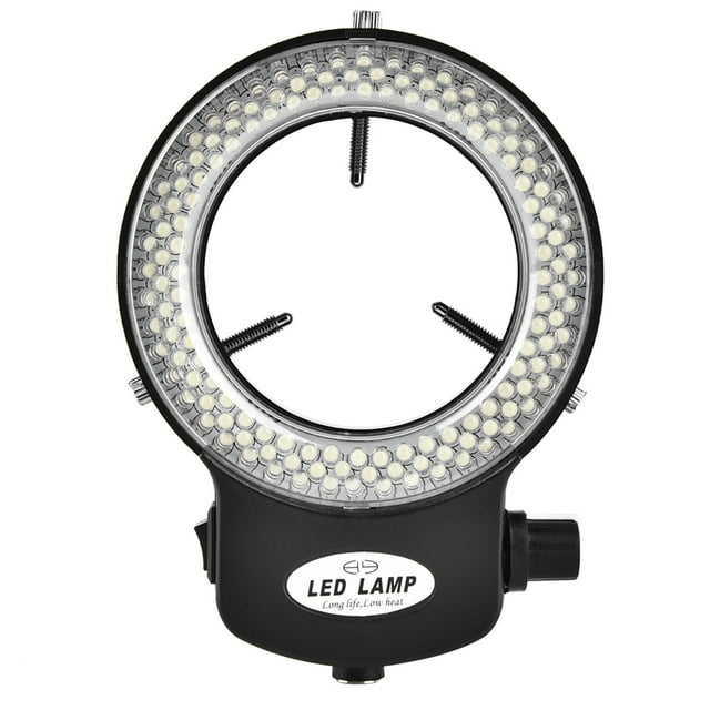Lámpara De Luz De Anillo LED Para Microscopio, Lámpara De Anillo De Cámara 144 Cuentas LED Fuente De Luz Brillo Control Variable Ajustable Iluminación Sin Sombras