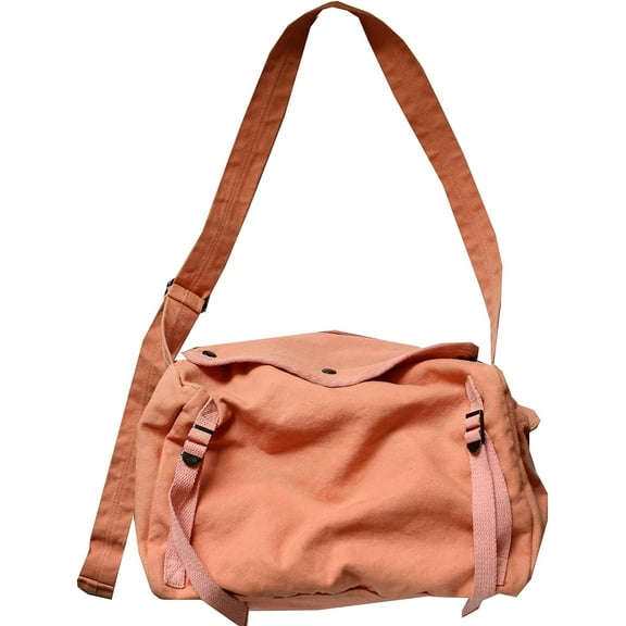 Kukuzhu Crossbody Bag for Women men, Large Tote Canvas Messenger Bag for School, Retro Hobo Purse for Work Travel Shopping