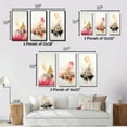 thumbnail image 4 of Designart "Retro Illustration of Oriental Boho City IV" Modern Geometric Wall Art Set Of 3 - Black Abstract Canvas Set For Living Room Decor, 4 of 7