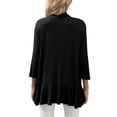 thumbnail image 4 of Douhoow Women's Casual Open Front Cardigans Soft Draped Ruffles Cardigan Swimsuit Cover up, 4 of 6