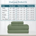 thumbnail image 6 of Casa Platino 100% Cotton Full Size Sheets Set - 4 Pieces - Ultra Soft Sateen Weave, 450 Thread Count - Breathable, Cooling, Durable, 15" Deep Pockets - Iceberg Green, 6 of 8