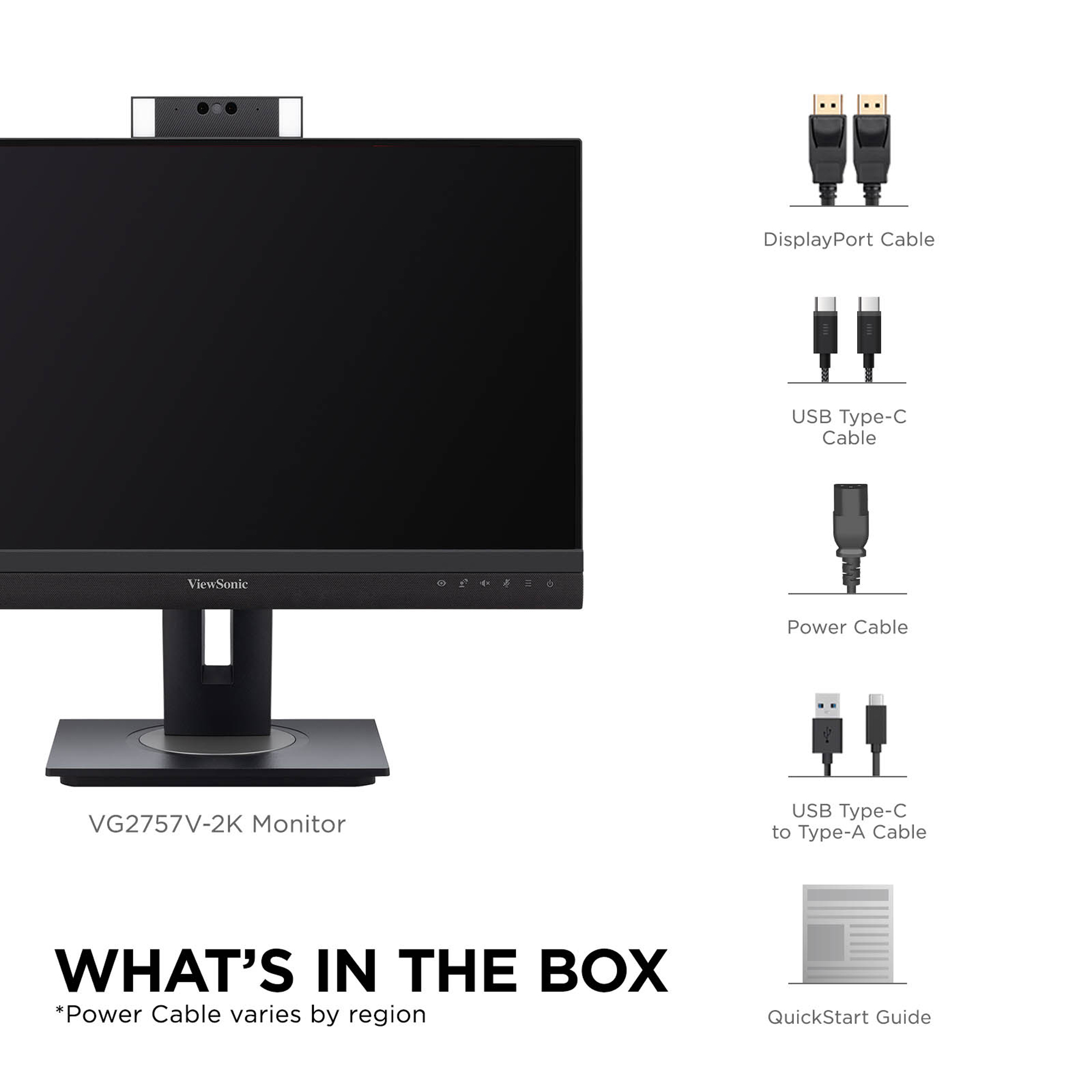 ViewSonic VG2757V-2K 27" 1440p Video Conference Docking Monitor