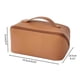thumbnail image 3 of Bolsa de cosméticos de viaje portátil, bolsa de maquillaje de cuero PU, bolsa de cosméticos de gran capacidad, organizador, bolsas de aseo con asa y divisor, 3 of 12